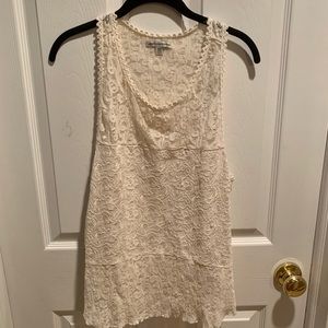 American Eagle Ivory Lace Tank Top
